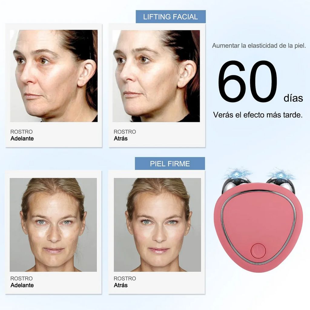 Rostro Firme en 5 Min - Masajeador Facial Microcorriente