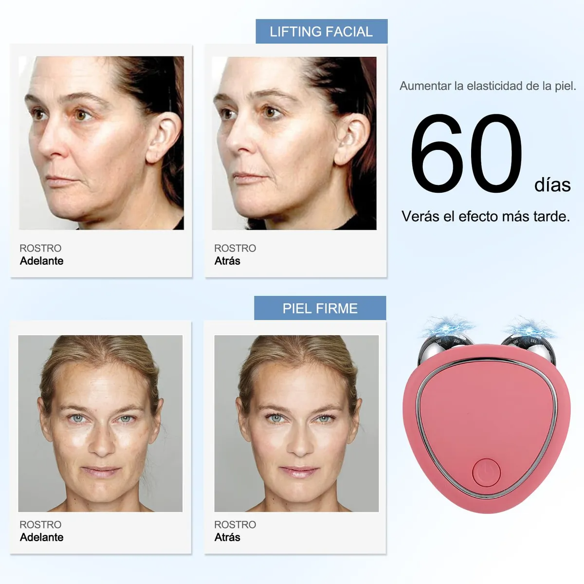 Rostro Firme en 5 Min - Masajeador Facial Microcorriente
