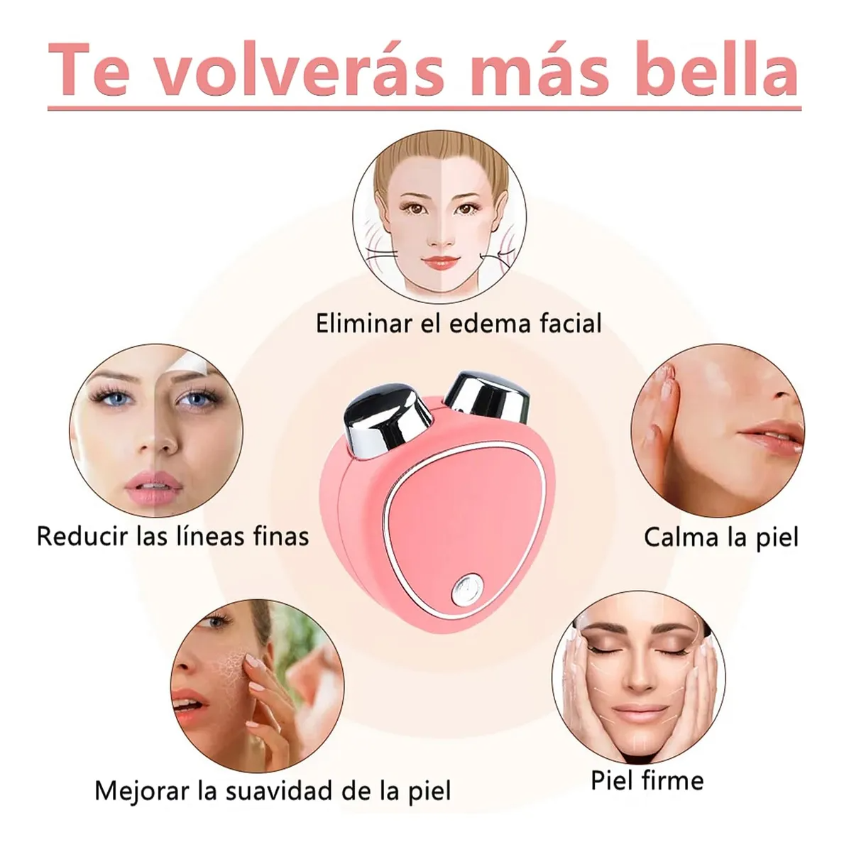 Rostro Firme en 5 Min - Masajeador Facial Microcorriente