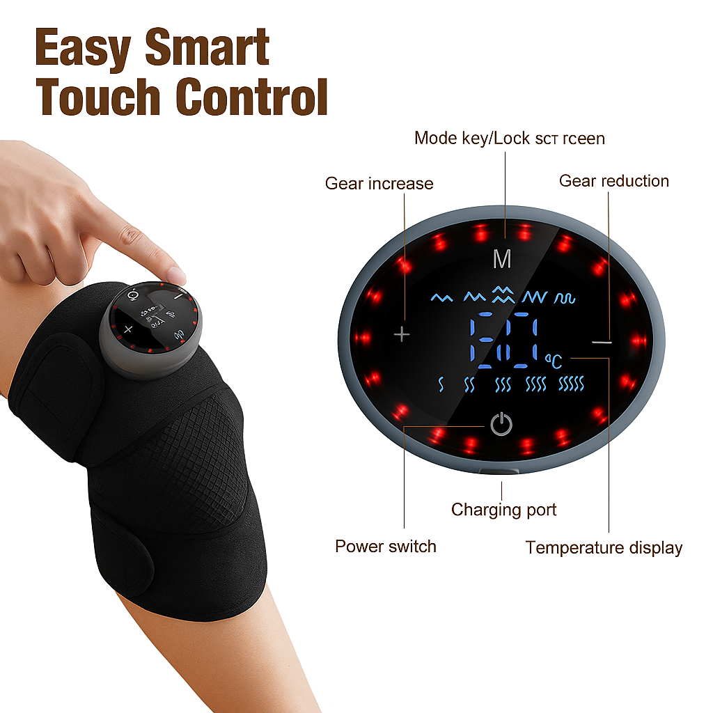Alivio de Dolor en 15 Min - Masajeador Infrarrojo KneePro 3 Multizona